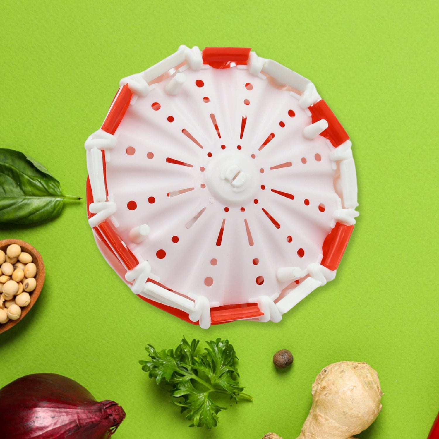 Folding Fruit Basket with Hanging Stand – Lotus Shape Tray for Fruits & Vegetables (1 Pc) Folding Fruit Basket with Hanging Stand – Lotus Shape Tray for Fruits & Vegetables (1 Pc)